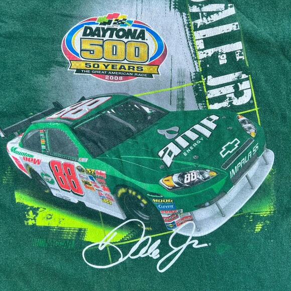 Winners Circle *Vintage -Mens 2XL DALE JR T-shirt, Daytona 500, 50 years, 2008 - Picture 2 of 7